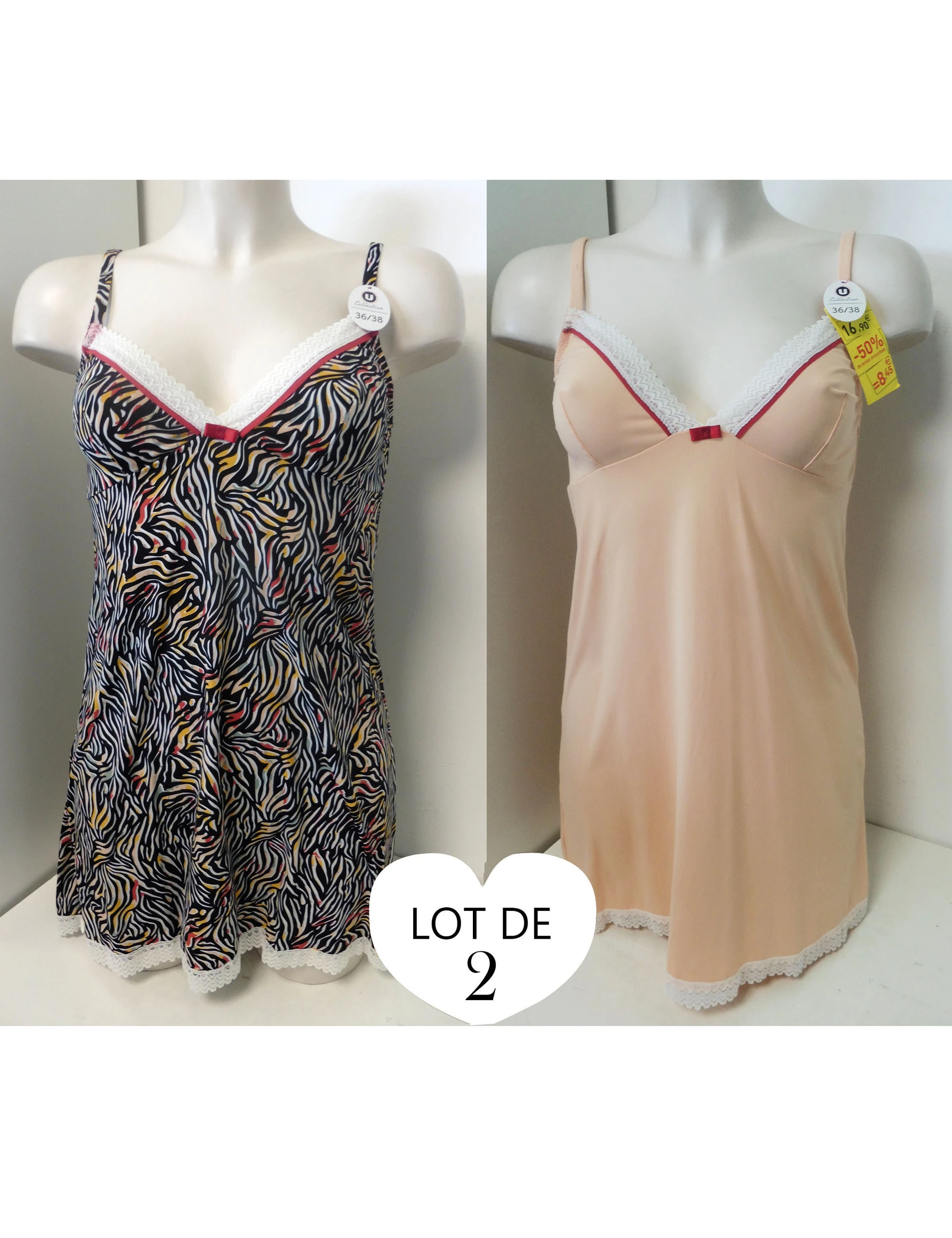 Lot de 2 nuisettes T36